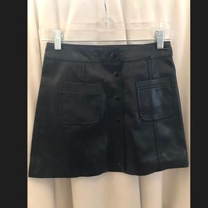 H&M Black leather skirt, size 2